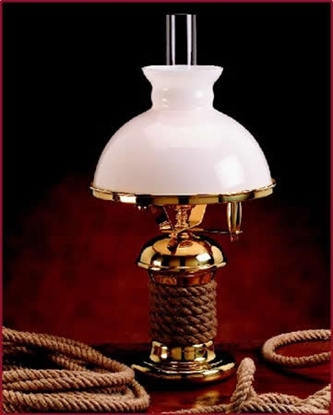 Picture of Table lamp in laquered brass overall