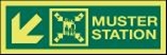 Picture of IMO Sign-muster st down sx 30x10