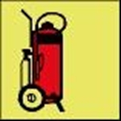 Picture of IMO Sign-wheeled fire extinguisher 15x15