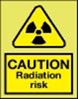 Picture of Warning Sign-radiation risk 15x20