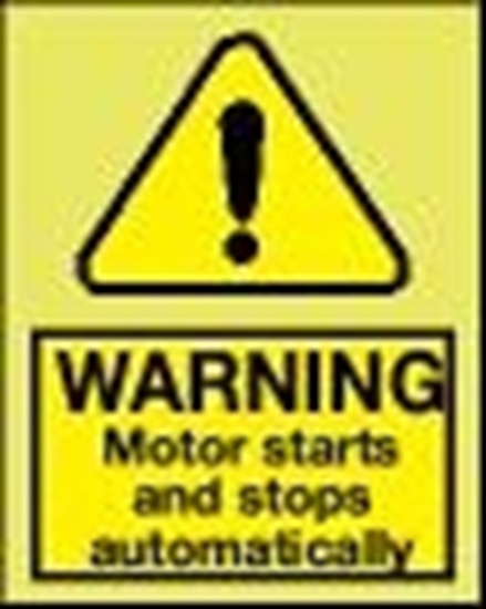 Picture of Warning sign-Warning motor..15x20