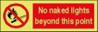 Picture of Prohibitions Sign-No naked ligh beyond point 30x10 IMPA 33.8538