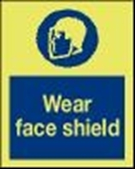Picture of Safety Sign-wear face sh. 15x20