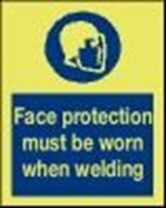 Picture of Safety sign-Face protection must be..15x20