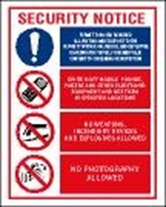 ISPS sign-Security notice, 20x30 cm