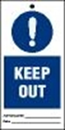 Tags-Keep out 7.5x15 (10 pcs)