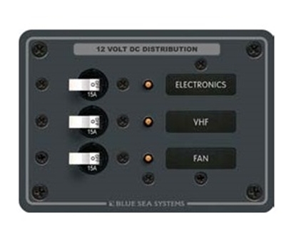 Picture of Electric panel 3 circuits - 12/24V - 15A