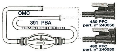 Picture of Pipe for Johnson/ Evinrude with two connectors