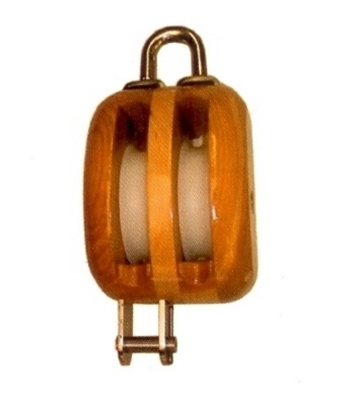 Picture of Wood double block with swivel eye