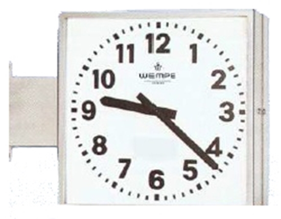 Analogue marine clock stainless st. A4 468 x 468mm  double face