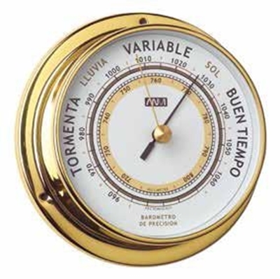 Picture of Polished brass and lacquered barometer 115mm