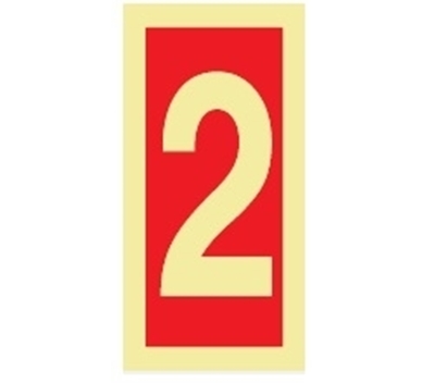 Picture of Fire Sign-number 2 15x7.5
