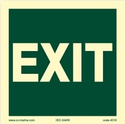 IMO Sign-exit 15x15 cm