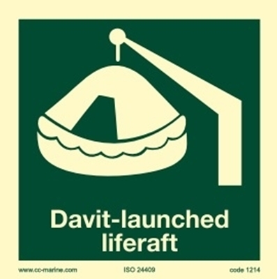 Davit-launched liferaft
