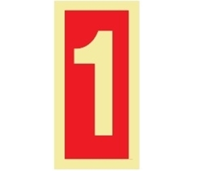 Picture of Fire Sign-number 1 15x7.5