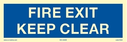 Picture of Fire exit keep clear