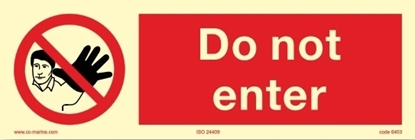Picture of Prohibition Sign-do not enter 30x10
