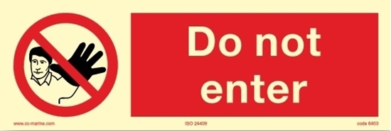 Picture of Prohibition Sign-do not enter 30x10
