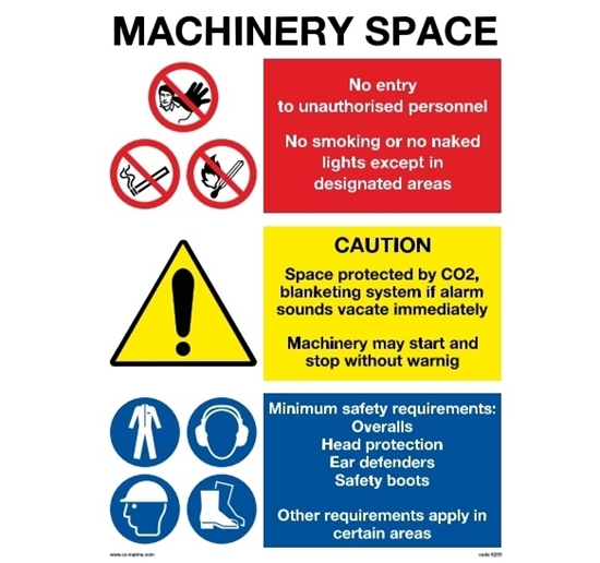 Picture of Multipurpose sign-Machinery space 40x30