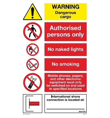 Picture of Multipurpose sign-Warning dangerous cargo 50x90
