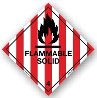 Class Sign- flamable solid 25x25