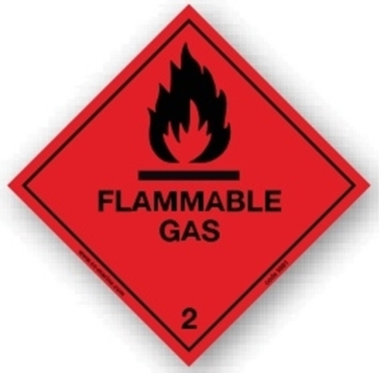 Class Sign- flammable gas 25x25