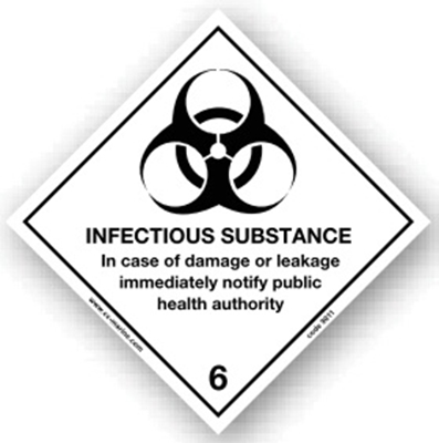 Class Sign- infectious substance 25x25