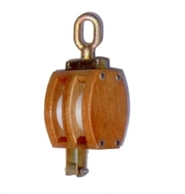 Picture of Wood double block with swivel eye