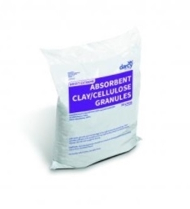 Absorbent clay/cellulose mix granule